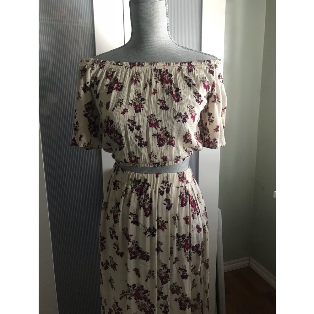 Floral two piece maxi set